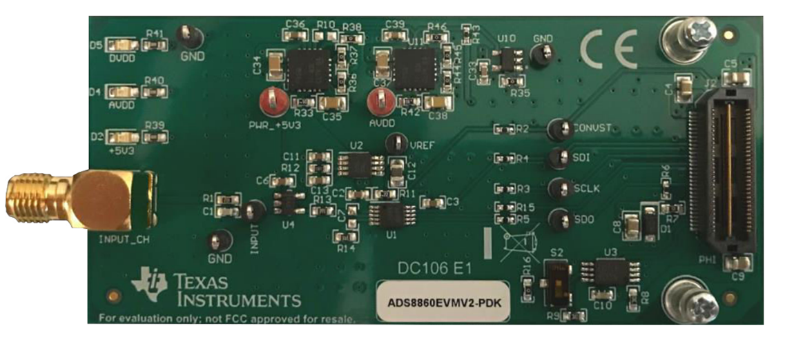 Texas Instruments Kit de démonstration des performances de l'EVM ADS8860V2EVM-PDK
